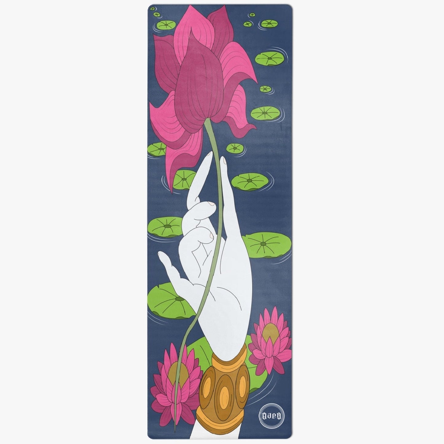 Lotus Hand Suede Anti-slip Yoga Mat