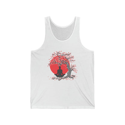 Cherry Blossom Unisex Jersey Tank