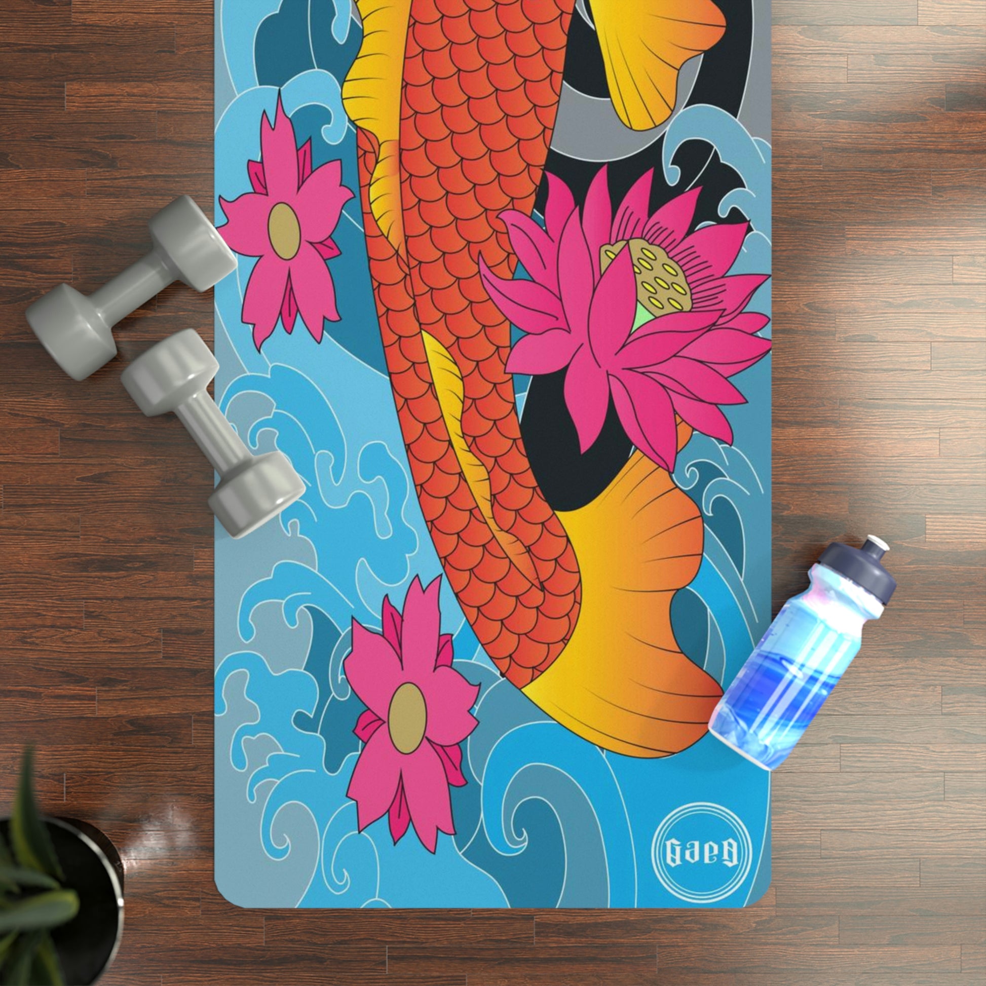 Koi Fish Rubber Yoga Mat