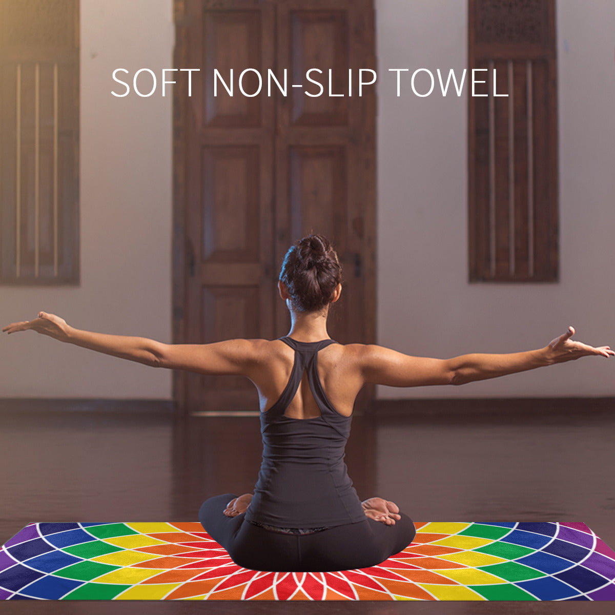 Colourful Mandala Yoga Mat Towel